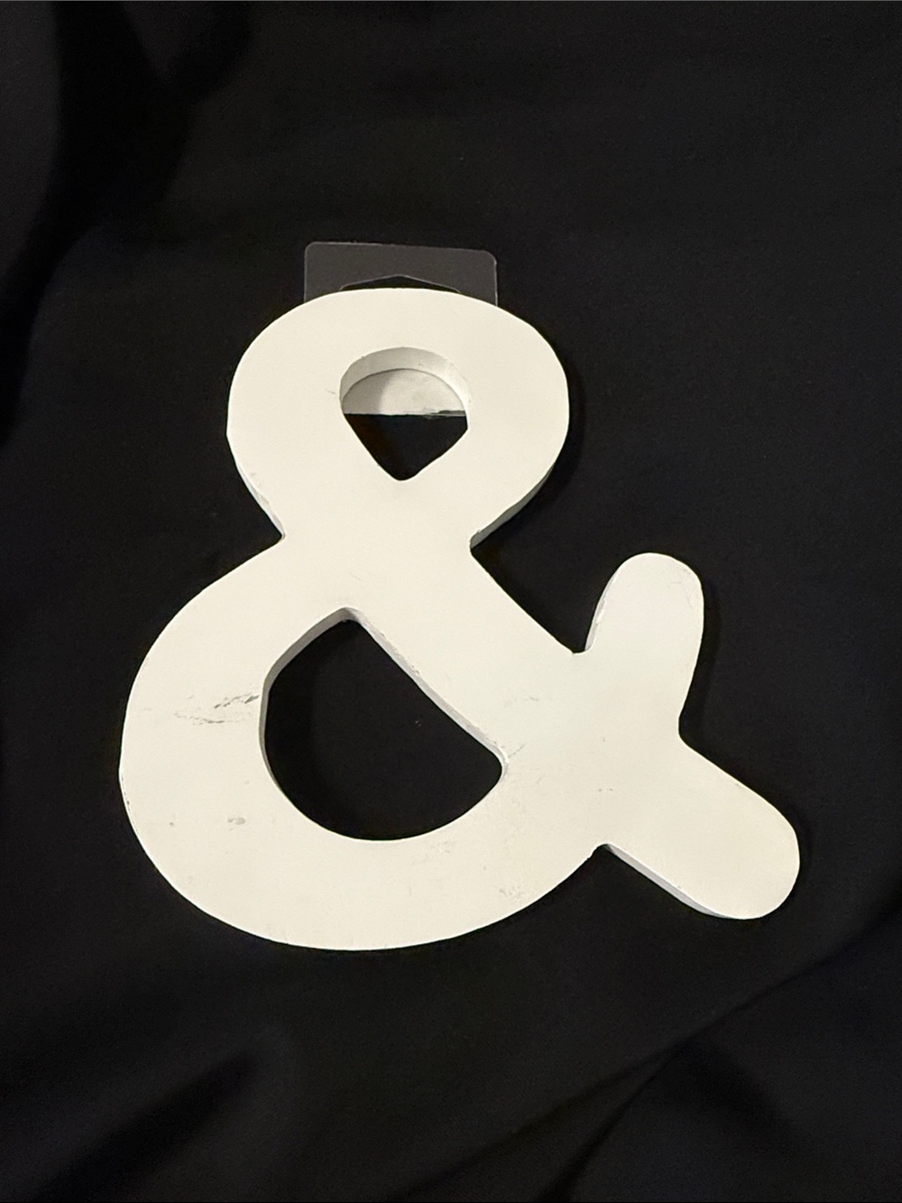 Wooden White Ampersand Wall Decor - Unbranded